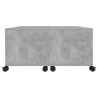 Table basse gris béton 75x75x38 cm bois d'ingénierie 