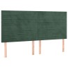 Têtes de lit 4 pcs Vert foncé 90x5x78/88 cm Velours 