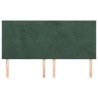 Têtes de lit 4 pcs Vert foncé 90x5x78/88 cm Velours 