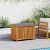 Boîte à coussins d'extérieur 90x50x60,5 cm bois massif d'acacia 