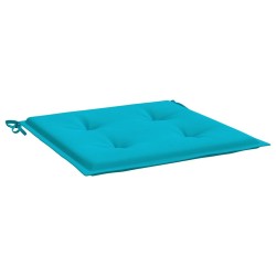 Coussins de chaise de jardin lot de 6 turquoise 50x50x4cm tissu 