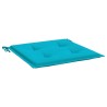 Coussins de chaise de jardin lot de 6 turquoise 50x50x4cm tissu 