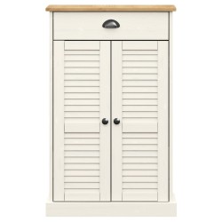 Armoire à chaussures VIGO blanc 60x35x96 cm bois massif de pin 