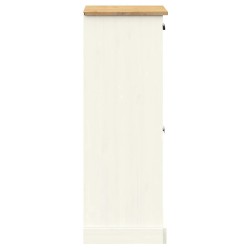 Armoire à chaussures VIGO blanc 60x35x96 cm bois massif de pin 
