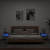 Meubles TV muraux et lumières LED 2pcs sonoma gris 40x30x40 cm 