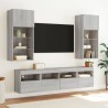 Meubles TV muraux et lumières LED 2pcs sonoma gris 40x30x40 cm 