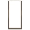 Pieds de table console en U, 2 pièces, acier naturel, 28 x (72-73) cm 