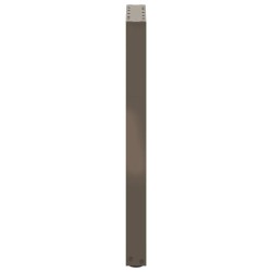 Pieds de table console en U, 2 pièces, acier naturel, 28 x (72-73) cm 