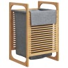 Panier à linge avec sac gris 32x30x36,5 cm bambou 