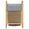 Panier à linge avec sac gris 32x30x36,5 cm bambou 
