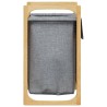 Panier à linge avec sac gris 32x30x36,5 cm bambou 