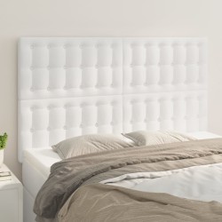 Têtes de lit 4 pcs Blanc 72x5x78/88 cm Similicuir 