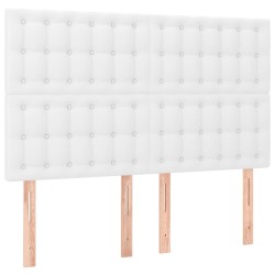 Têtes de lit 4 pcs Blanc 72x5x78/88 cm Similicuir 