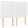 Têtes de lit 4 pcs Blanc 72x5x78/88 cm Similicuir 