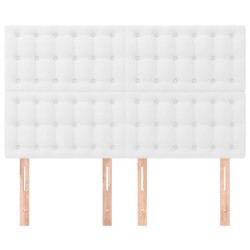 Têtes de lit 4 pcs Blanc 72x5x78/88 cm Similicuir 