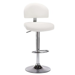 Tabourets de bar lot de 2 blanc similicuir 