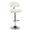 Tabourets de bar lot de 2 blanc similicuir 