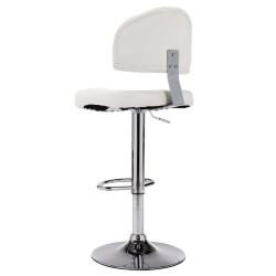 Tabourets de bar lot de 2 blanc similicuir 