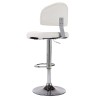 Tabourets de bar lot de 2 blanc similicuir 