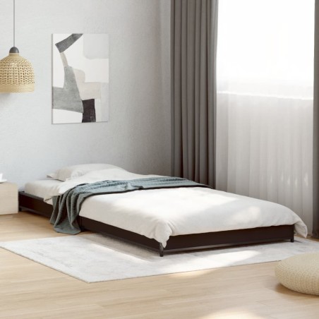 Cadre de lit sans matelas noir 100x200 cm 
