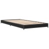 Cadre de lit sans matelas noir 100x200 cm 