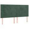 Tête de lit à LED Vert foncé 160x5x118/128 cm Velours 