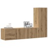 Meubles TV muraux 3 pcs chêne artisanal bois d'ingénierie 