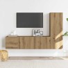 Meubles TV muraux 3 pcs chêne artisanal bois d'ingénierie 