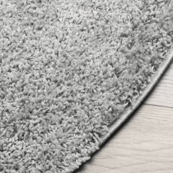 Tapis shaggy PAMPLONA poils longs moderne gris Ø 280 cm 