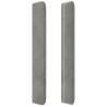 Tête de lit avec oreilles Gris clair 163x16x118/128 cm Velours 