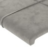 Tête de lit avec oreilles Gris clair 163x16x118/128 cm Velours 