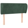 Tête de lit avec oreilles Vert foncé 83x23x78/88 cm Velours 