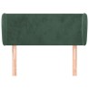 Tête de lit avec oreilles Vert foncé 83x23x78/88 cm Velours 