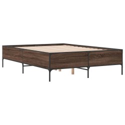 Cadre de lit sans matelas chêne marron 140x200 cm 