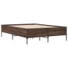 Cadre de lit sans matelas chêne marron 140x200 cm 