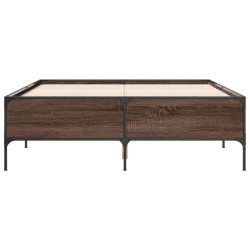 Cadre de lit sans matelas chêne marron 140x200 cm 