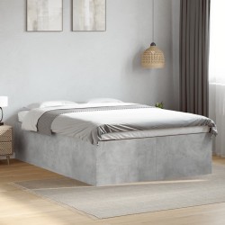 Cadre de lit sans matelas gris béton 140x200 cm 