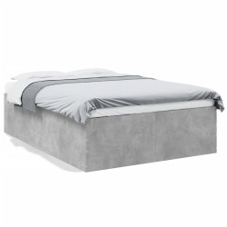 Cadre de lit sans matelas gris béton 140x200 cm 