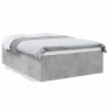 Cadre de lit sans matelas gris béton 140x200 cm 