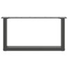 Pieds de table basse en U 2 pièces Anthracite 60 x (30-31) cm Acier 