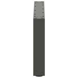 Pieds de table basse en U 2 pièces Anthracite 60 x (30-31) cm Acier 