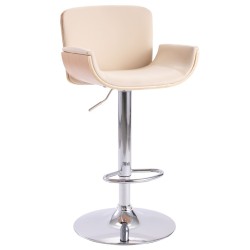 Tabouret de bar Crème Similicuir 