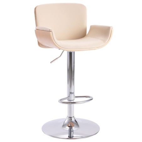 Tabouret de bar Crème Similicuir 