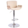 Tabouret de bar Crème Similicuir 
