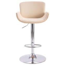 Tabouret de bar Crème Similicuir 