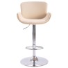Tabouret de bar Crème Similicuir 