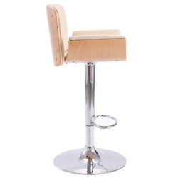 Tabouret de bar Crème Similicuir 