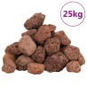 Roches volcaniques 25 kg rouge 3-5 cm 