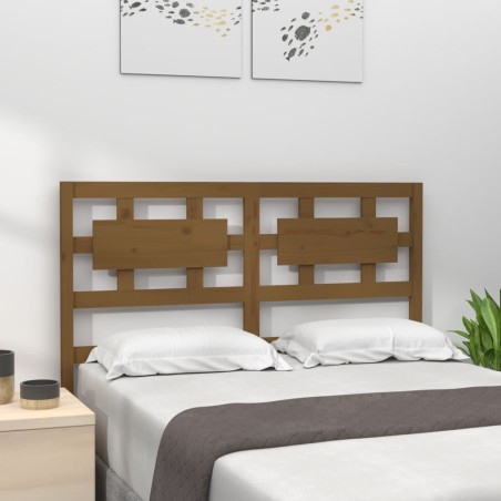Tête de lit Marron miel 145,5x4x100 cm Bois massif de pin 