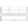 Tête de lit avec rangement blanc 200 cm bois massif de pin 